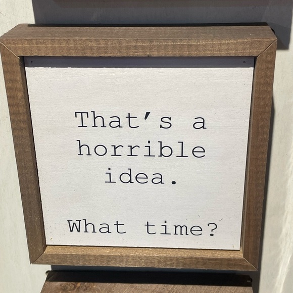 Other - Rustic Brown and White Wall Decor Sign